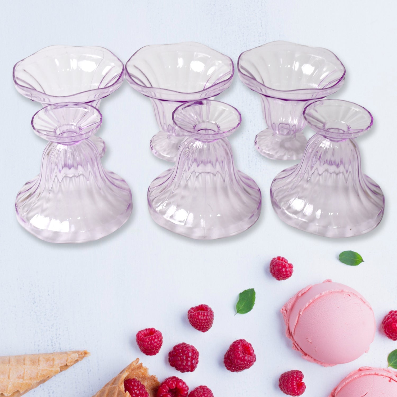 8216 Crystal Plastic Ice-Cream Bowl, Home & Kitchen Serving Platter or Dessert Cup for Sundae, Sweets, Snacks, Fruit, Pudding, Nuts or Dip, Serving Bowls (Crystal Cups, Set of 6) 8216 Crystal Plastic Ice-Cream Bowl, Home & Kitchen Serving Platter or Dessert Cup for Sundae, Sweets, Snacks, Fruit, Pudding, Nuts or Dip, Serving Bowls (Crystal Cups, Set of 6)